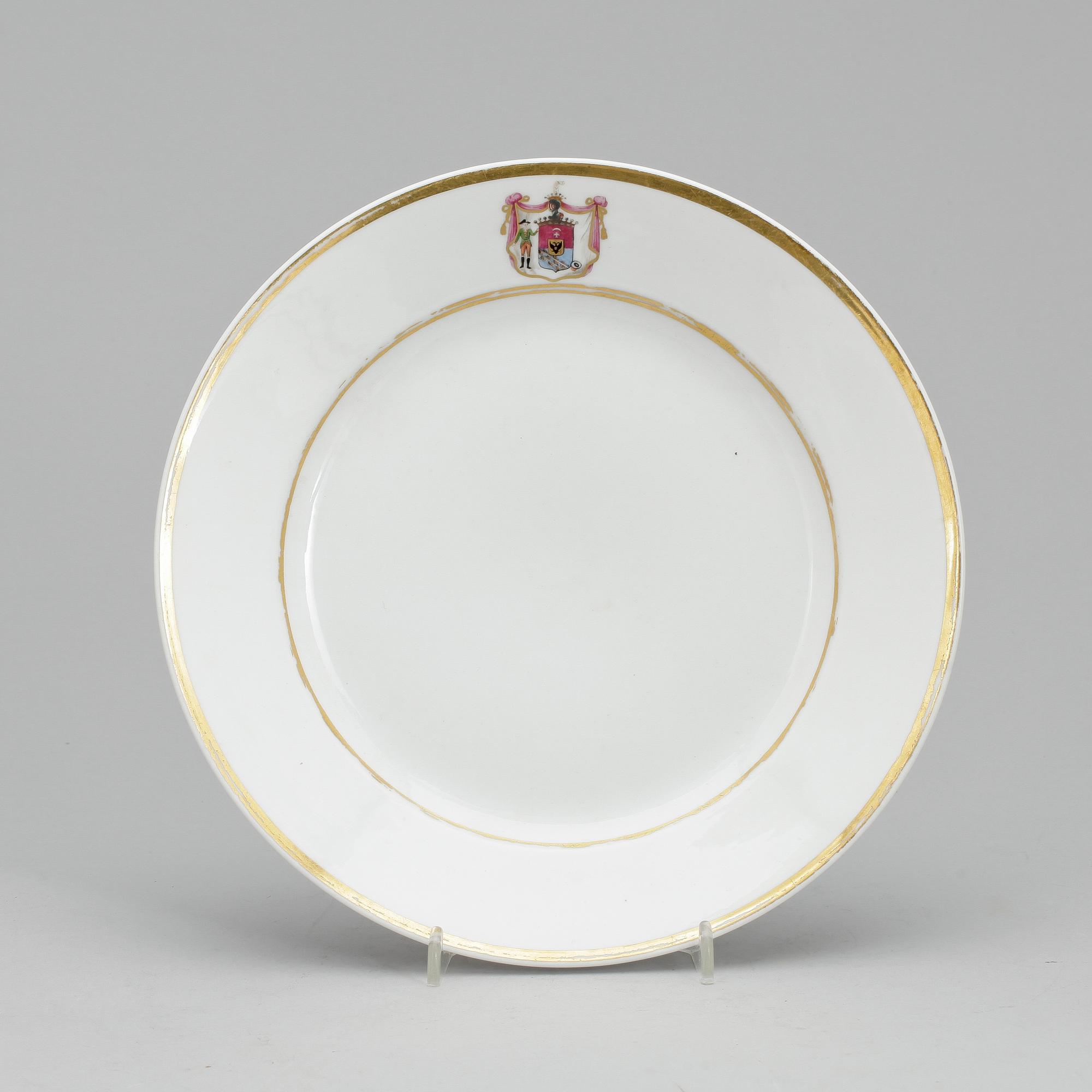 TALLRIK, porslin. Ryssland, 1800-tal.