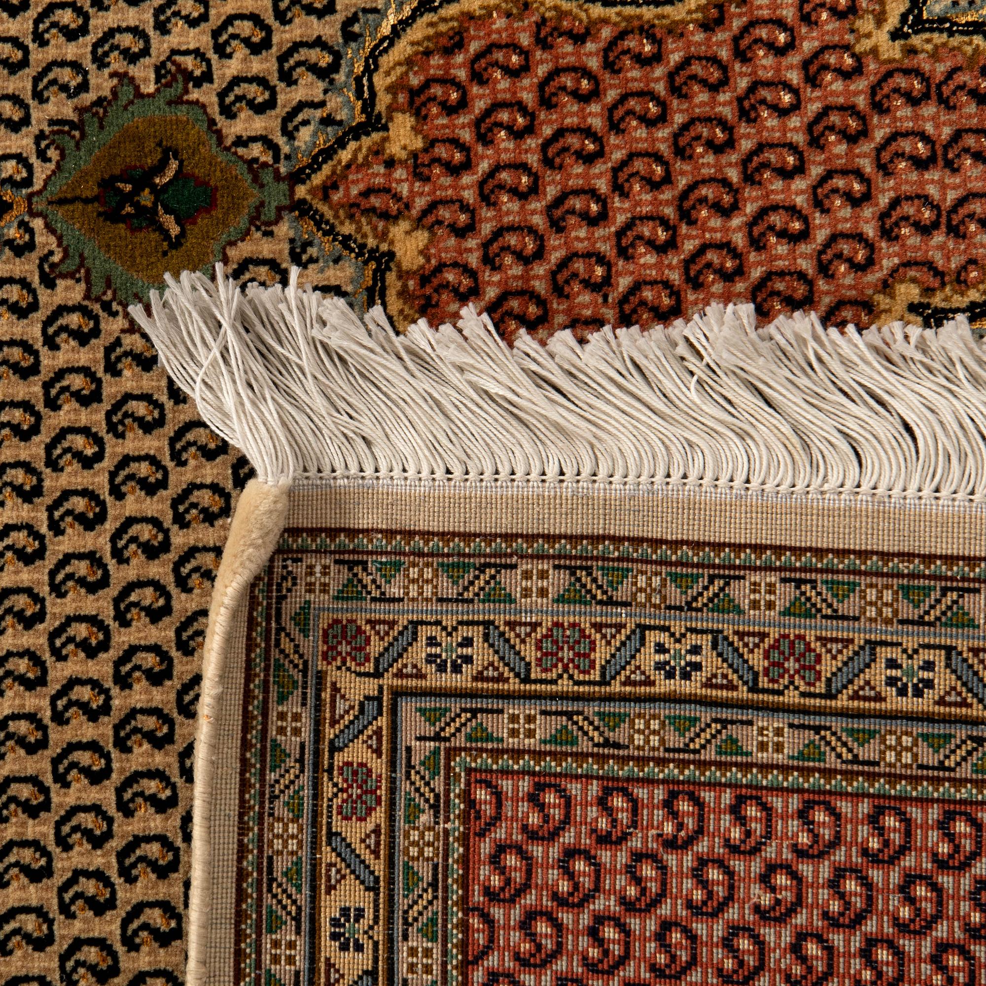 Carpet Tabriz old part silk approx. 300x205 cm.