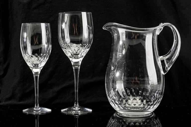 Nils Landberg, a 62 pcs glass "Prelude" service Orrefors later part of the 20th century.