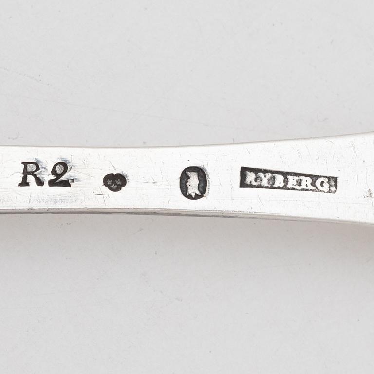 A Swedish silver spoon, mark of Simson Ryberg, Stockholm 1799.