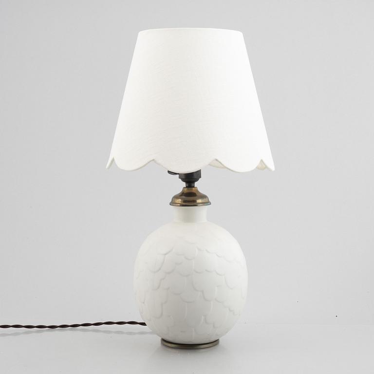 Gertrud Lönegren, a stoneware table lamp, model 'Capri', Rörstrand, 1930's/40's.