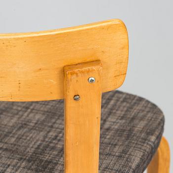 Alvar Aalto, Tuoleja, 4 kpl, malli 69, O.Y. Huonekalu- ja Rakennustyötehdas A.B., 1950-luku.