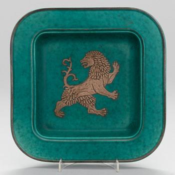 WILHELM KÅGE, A stoneware plate "Argenta", Gustavsberg.
