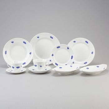 SERVIS, 60 delar, "Blå blom", Gustavsberg.