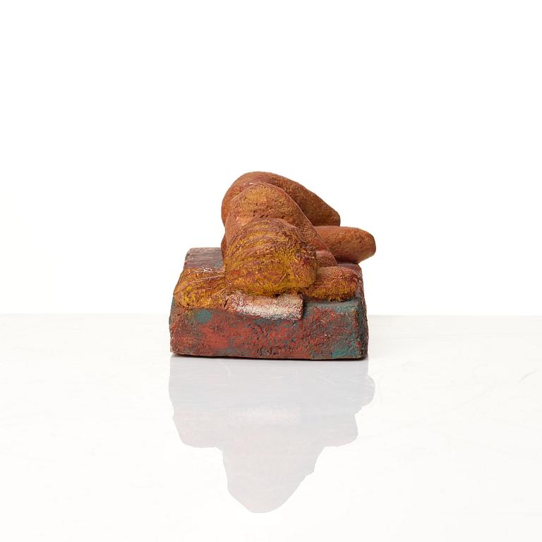 Bror Hjorth, painted terracotta, signed and numbered 6/9.