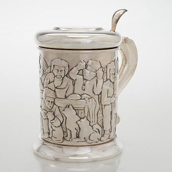 A silver tankard, Auran Kultaseppä Turku 1972.