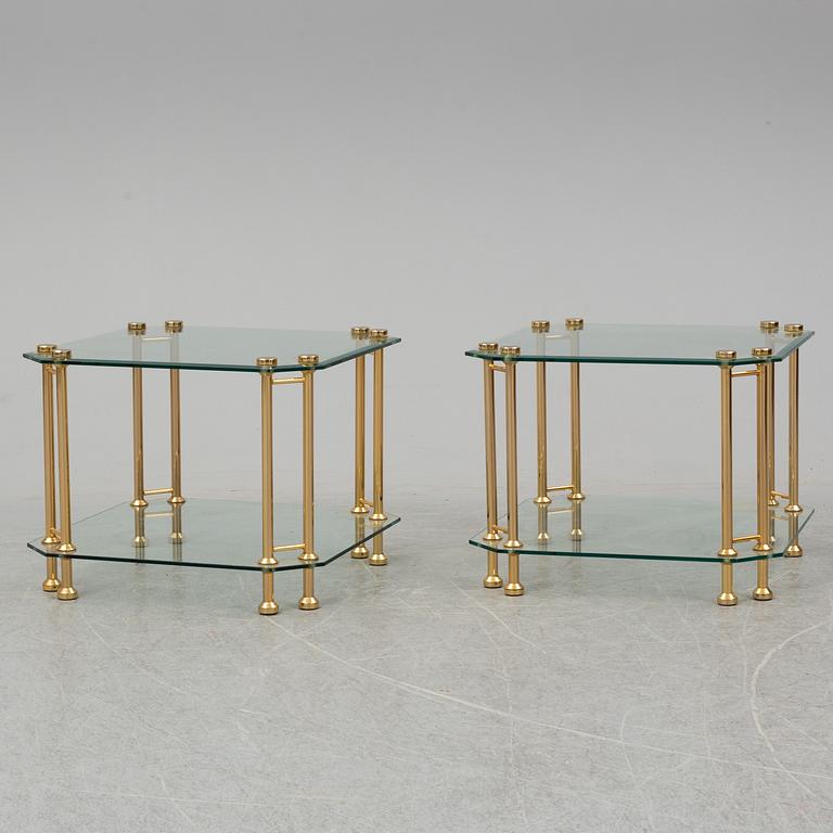 A pair of late 20th Century side tables.