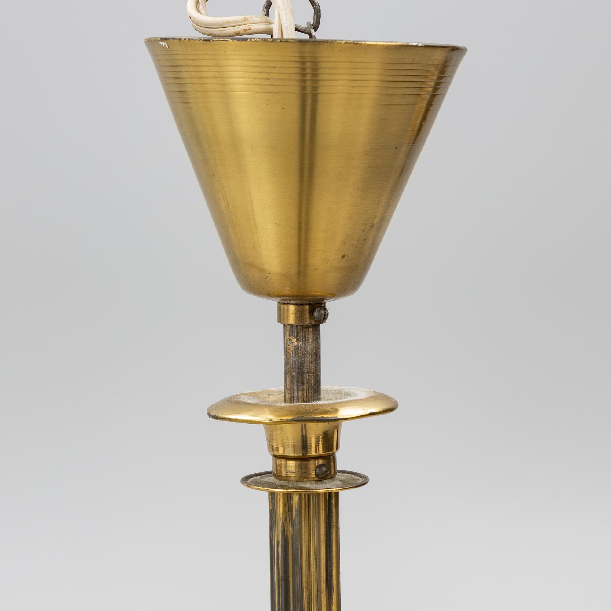 Ceiling lamp, Orrefors, mid-20th century.