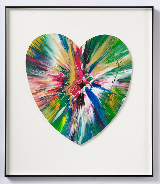 Damien Hirst, "Untitled (Heart Spin Painting)".