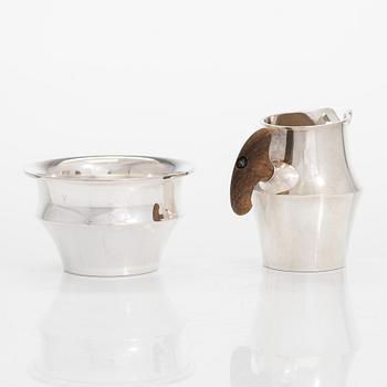 Tapio Wirkkala, a silver cream jug and sugar bowl, 'TW 176', Kultakeskus, Hämeenlinna 1961.