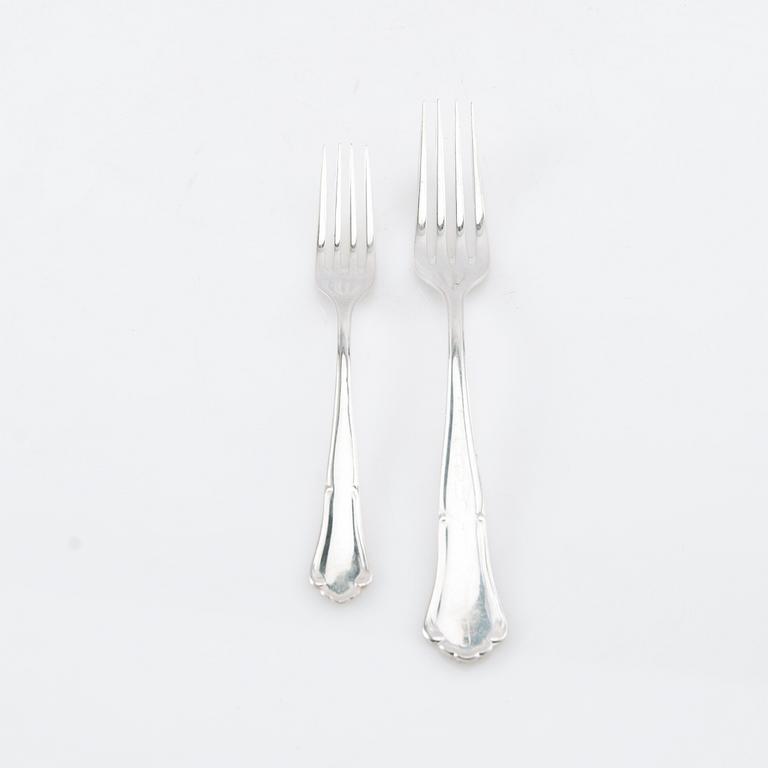 Cutlery 98 pcs "Saga" silver JLH Stockholm 1950.