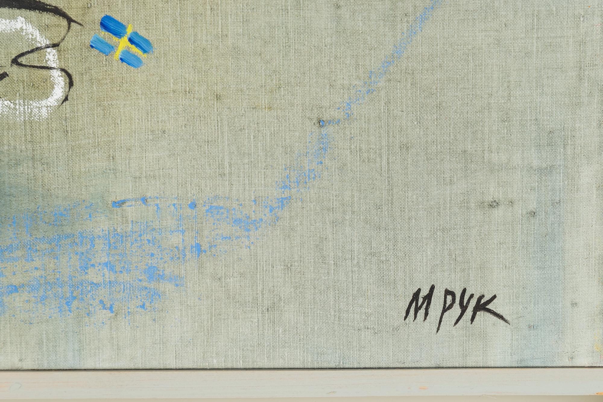 Madeleine Pyk, olja på duk, signerad M Pyk.