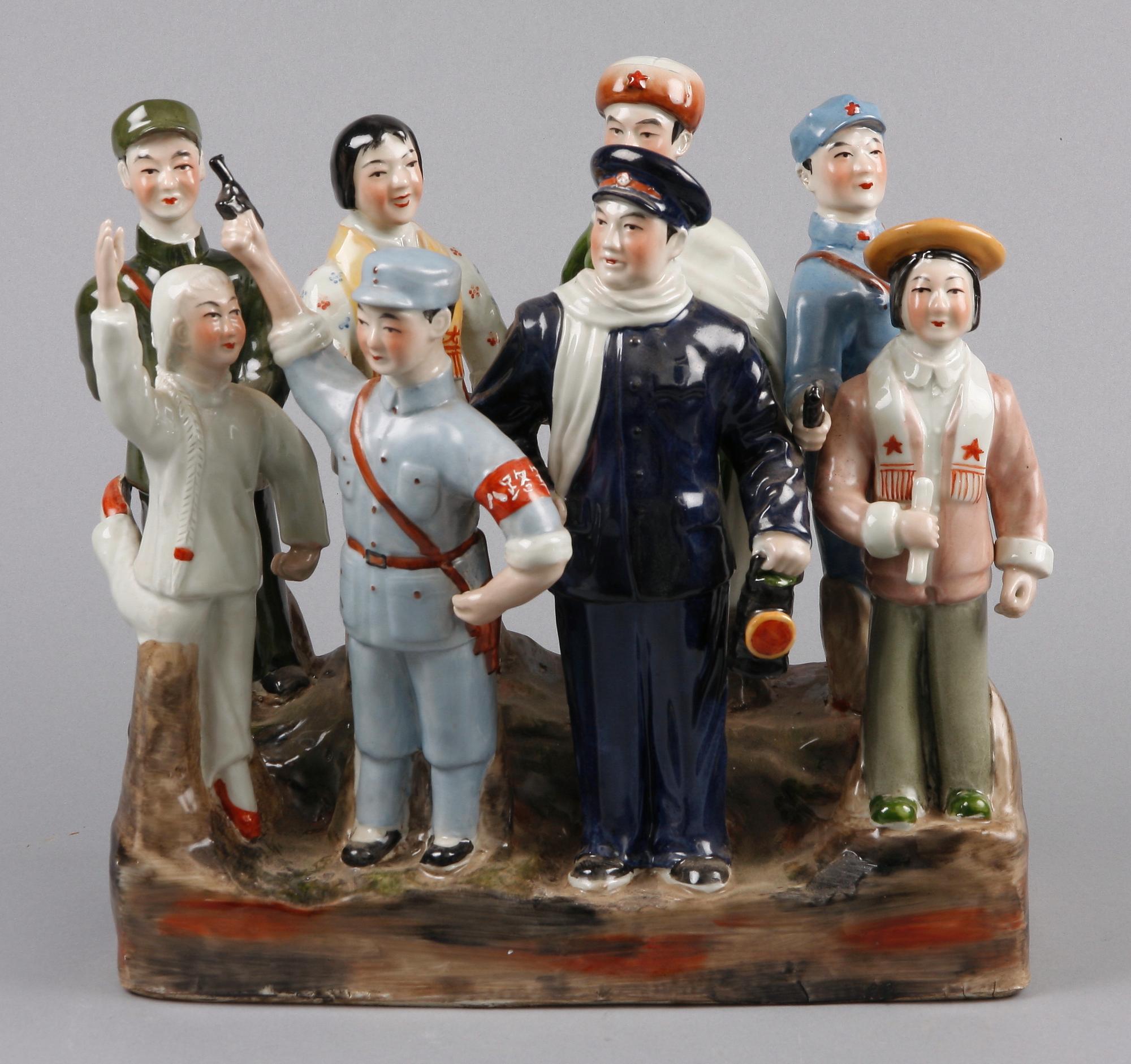 FIGURGRUPP, porslin, Kina, 1900/2000-tal.