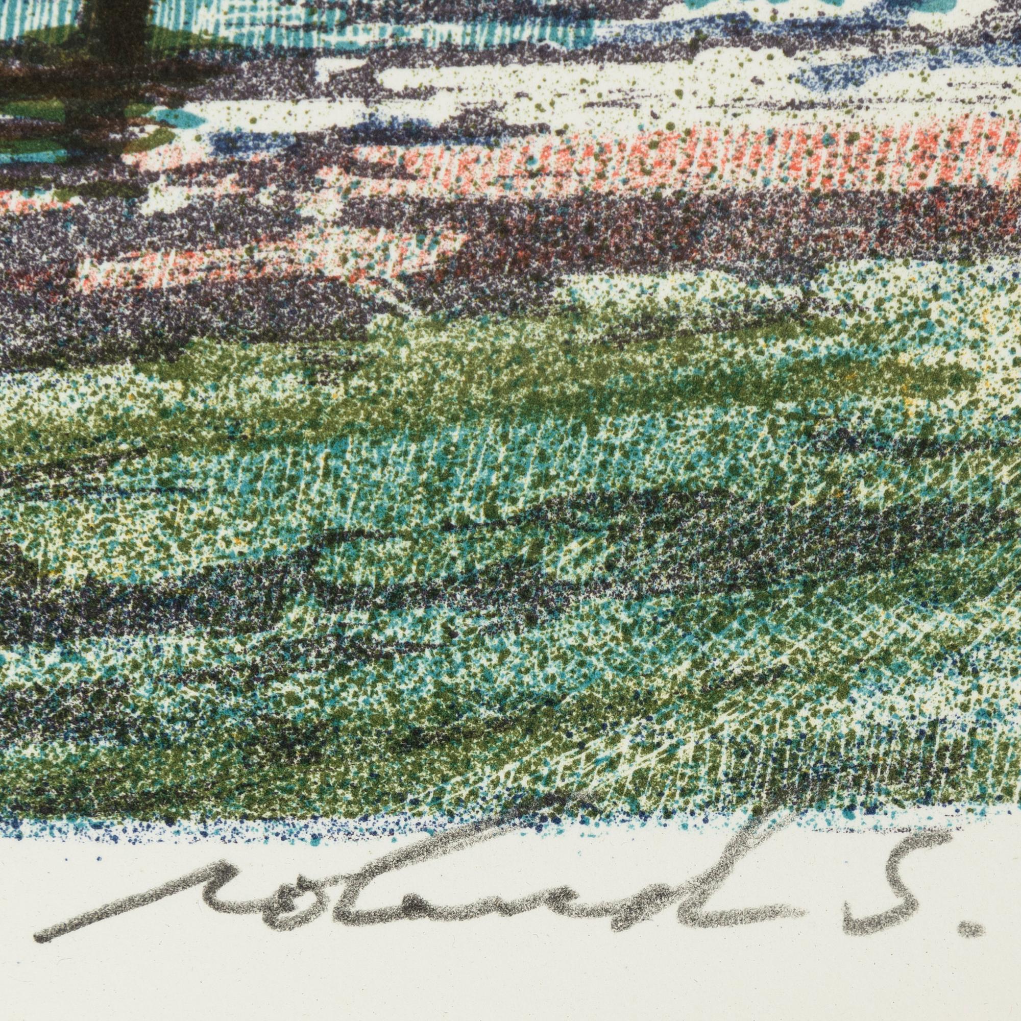 Roland Svensson, färglitografi, signerad och numrerad 251/350.