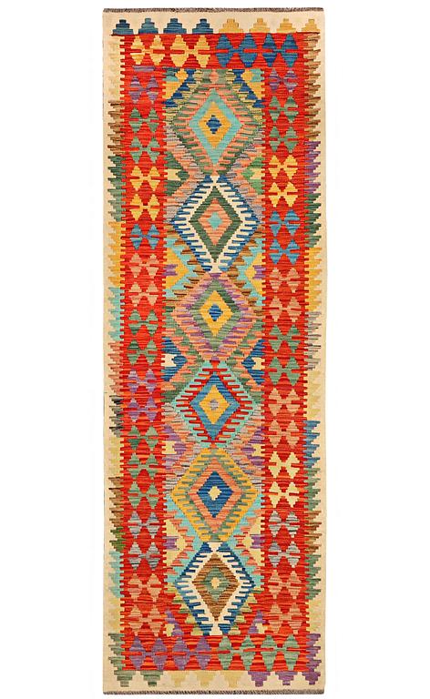 A runner carpet, Kilim, ca 283 x 76 cm.