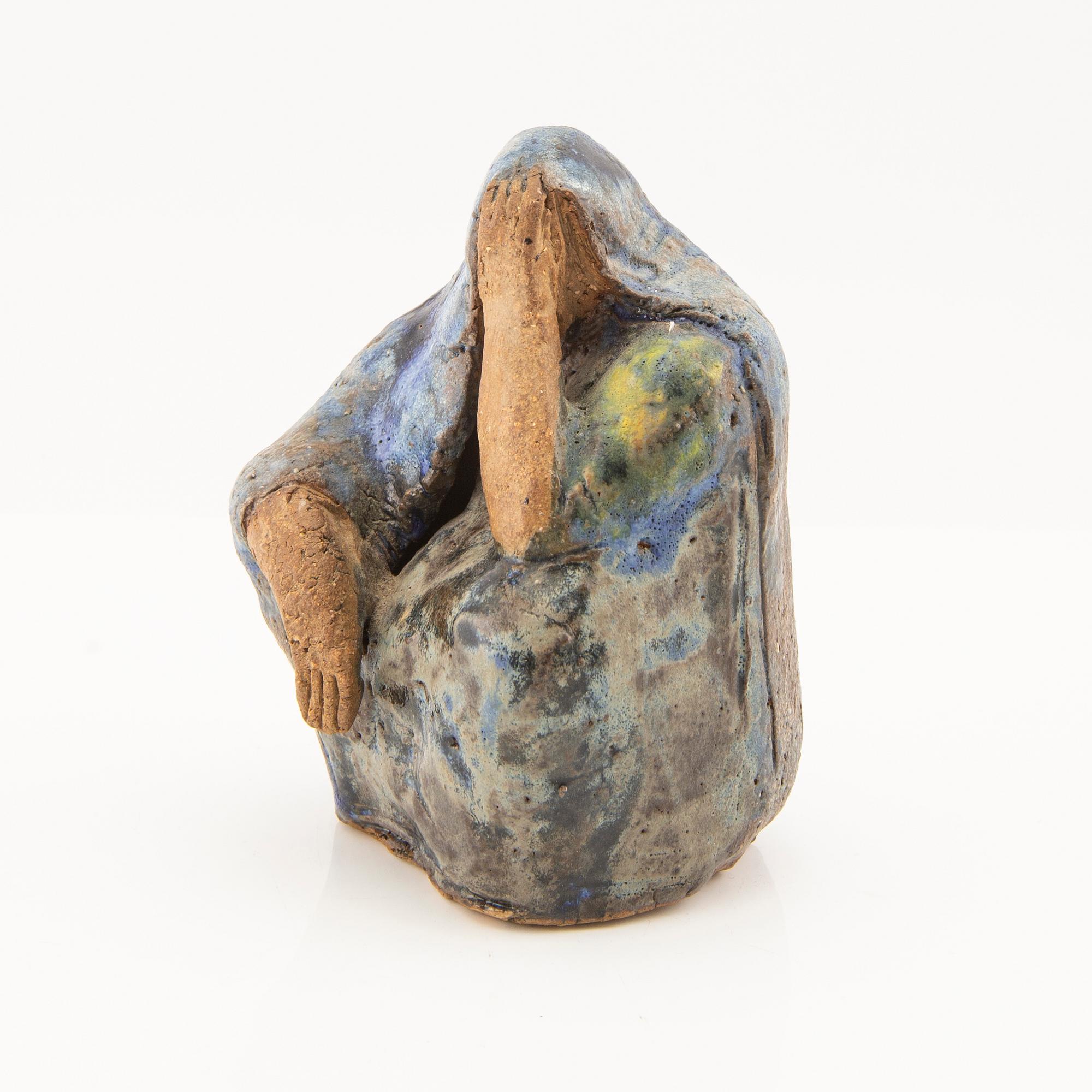 Lisa Larson, unique signed stoneware figurine.
