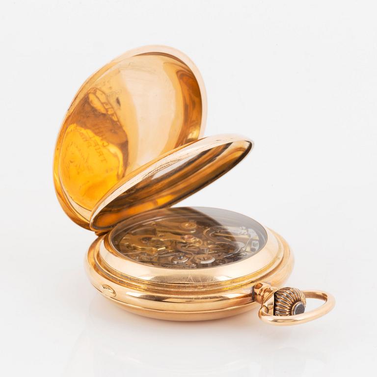 Pocket watch, Grand Complications, Quarter-Hour Repeating Chronograph, Triple-Date Calendar, Moon phase, hunter.