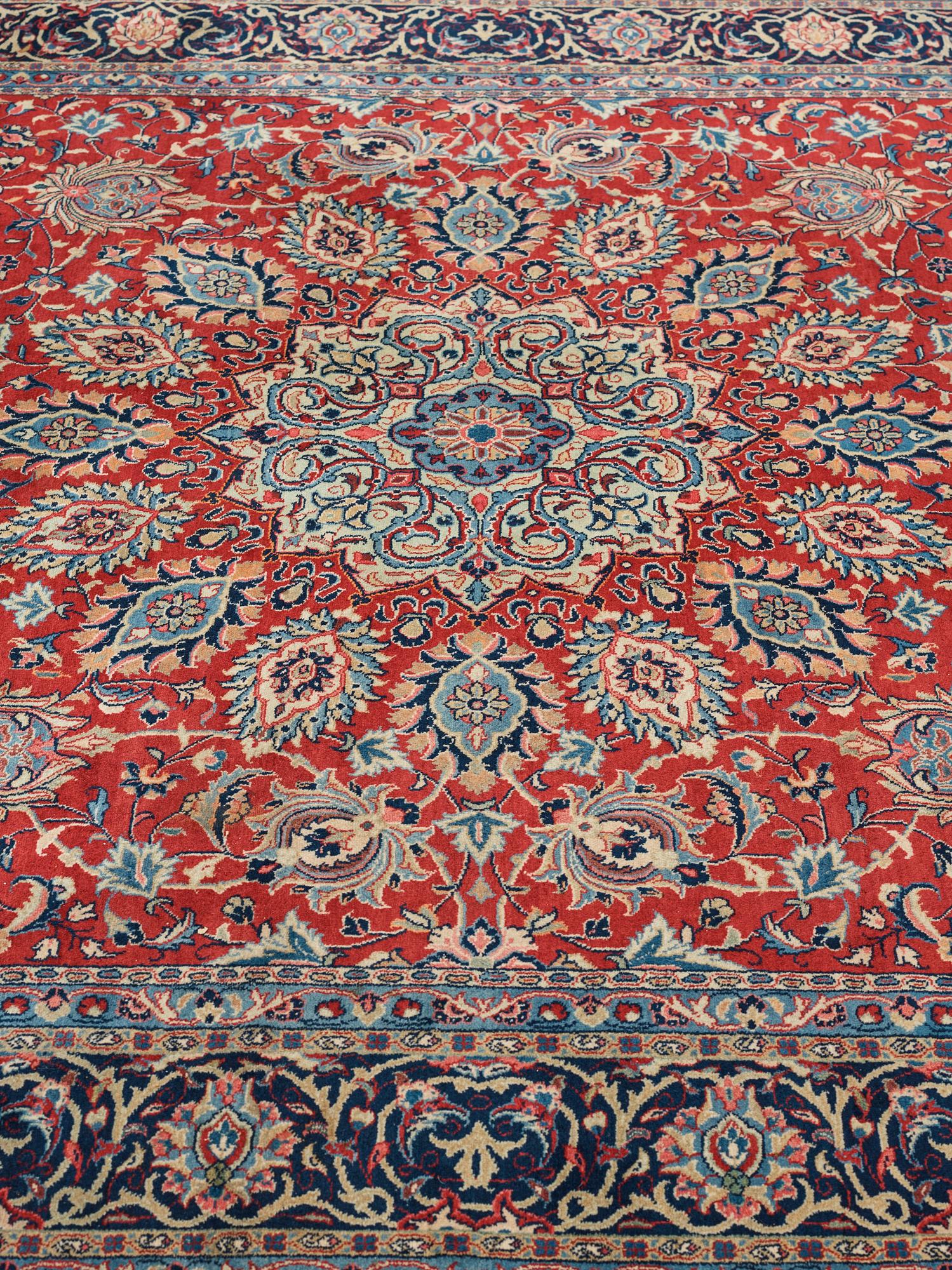 A carpet, a semi-antique/an old Persian, probably a Qazvin, ca 345-349 x 251,5-253 cm.