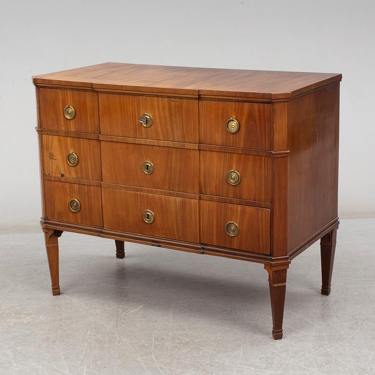 a late gustavian chest of drawers from around 1800.