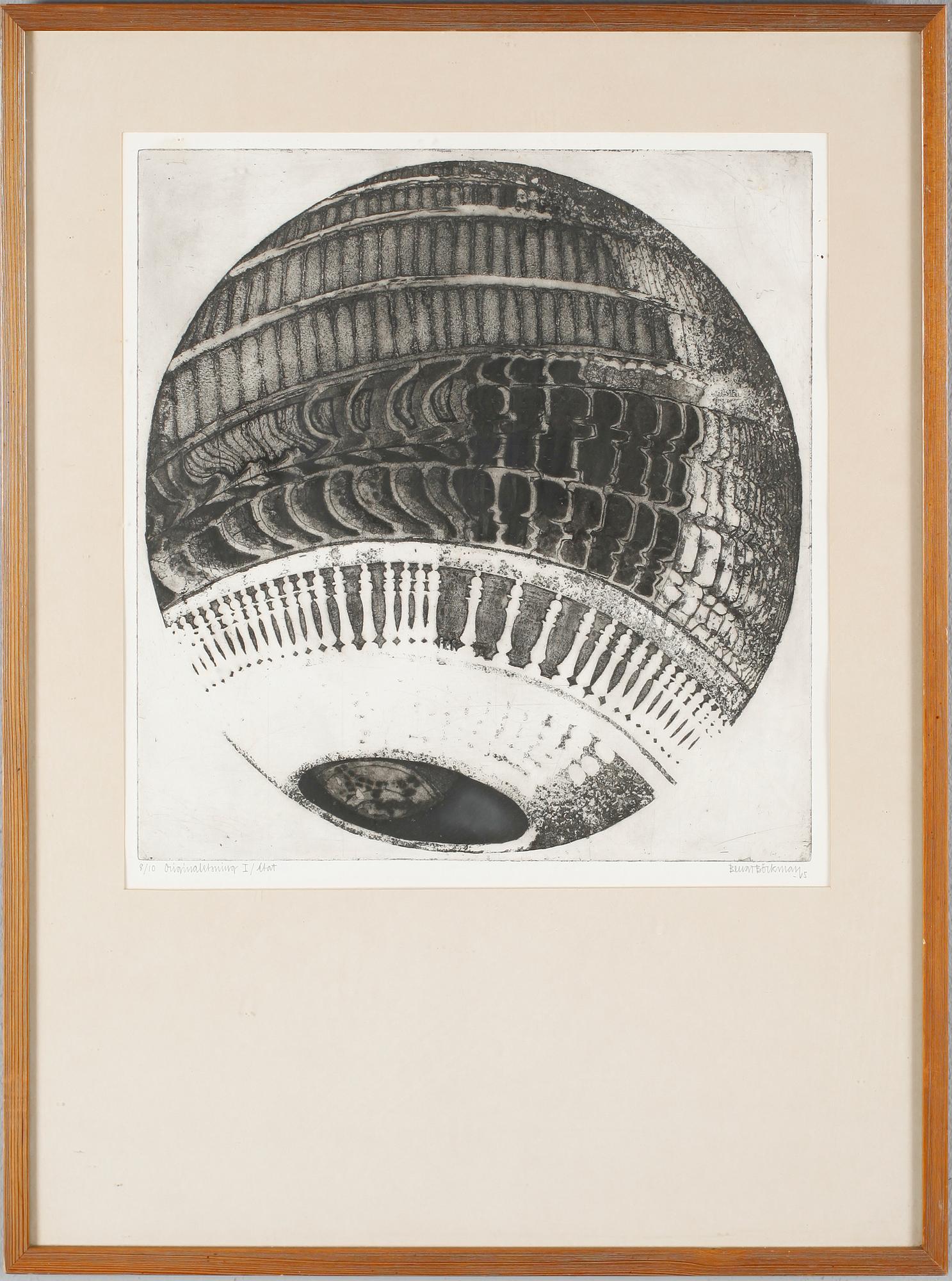 BENGT BÖCKMAN, etsning, signerad, daterad -65 och numrerad 8/10.