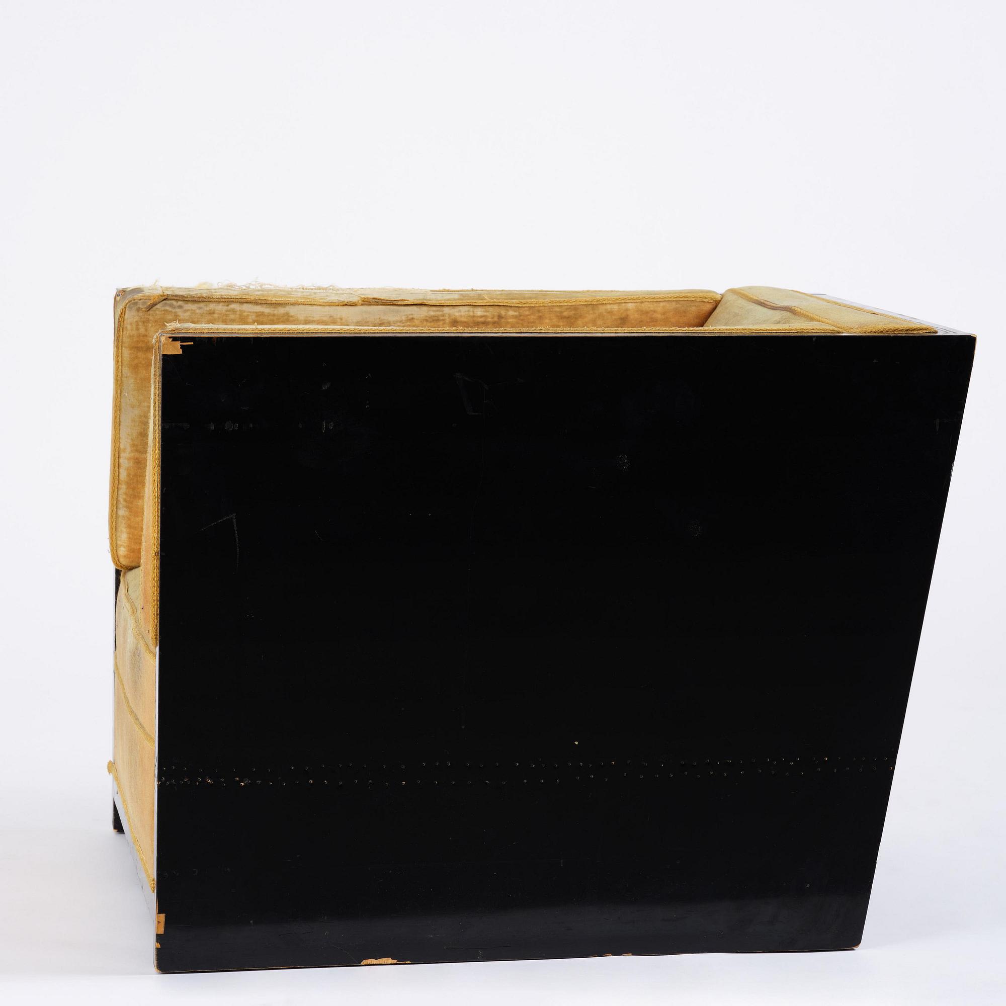 Sten Blomberg, a black lacquered armchair, David Blomberg AB, Stockholm, ca 1933.