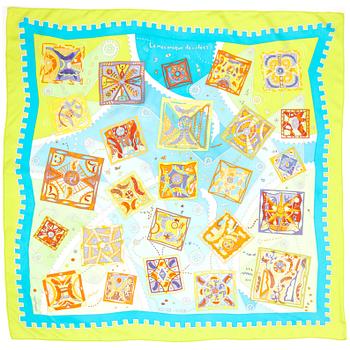 836. HERMÈS, a silk scarf, "La Mecanique des Idees".