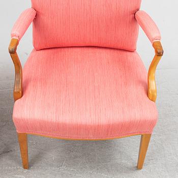 Josef Frank, a pair of model 969 armchairs, Firma Svenskt Tenn, Sweden.