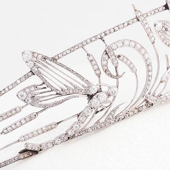 Tiara, Boucheron, 1909, platina med diamanter, signerad Boucheron Paris.