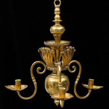 A Lars Holmström Baroque style chandalier, Arvika, early 20th Century.