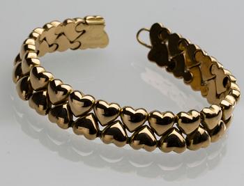 ARMLÄNK, 18 k guld, Cartier. Vikt ca 42 g.