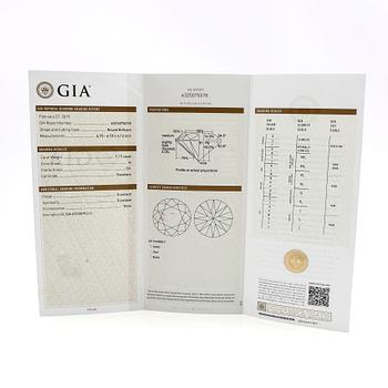 Ring platina med runda briljantslipade diamanter, Giraux Fine Jewelry San Francisco USA, GIA report.