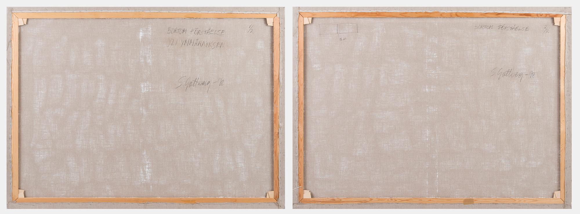 Susanne Gottberg, "Bortom Förståelse" (Beyond understanding), diptych.