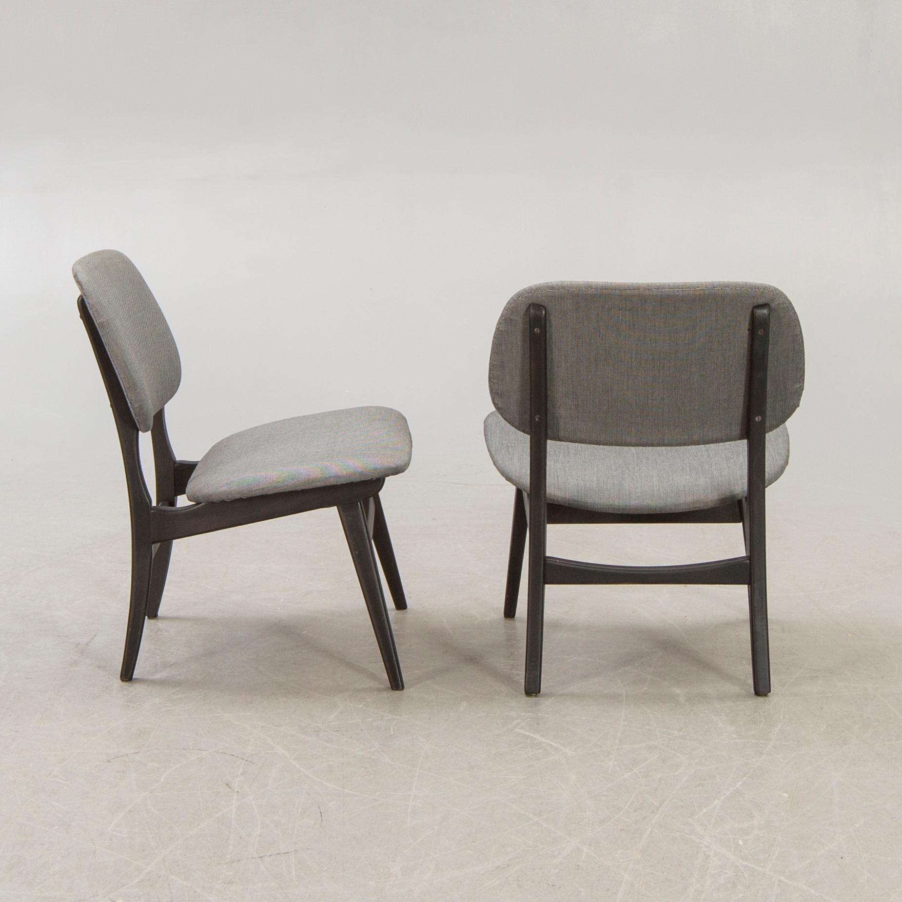 Chairs, a pair, 1950s-60s.