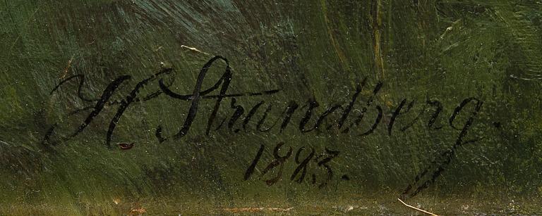 HEDVIG STRANDBERG, olja på duk, signerad och daterad 1883.