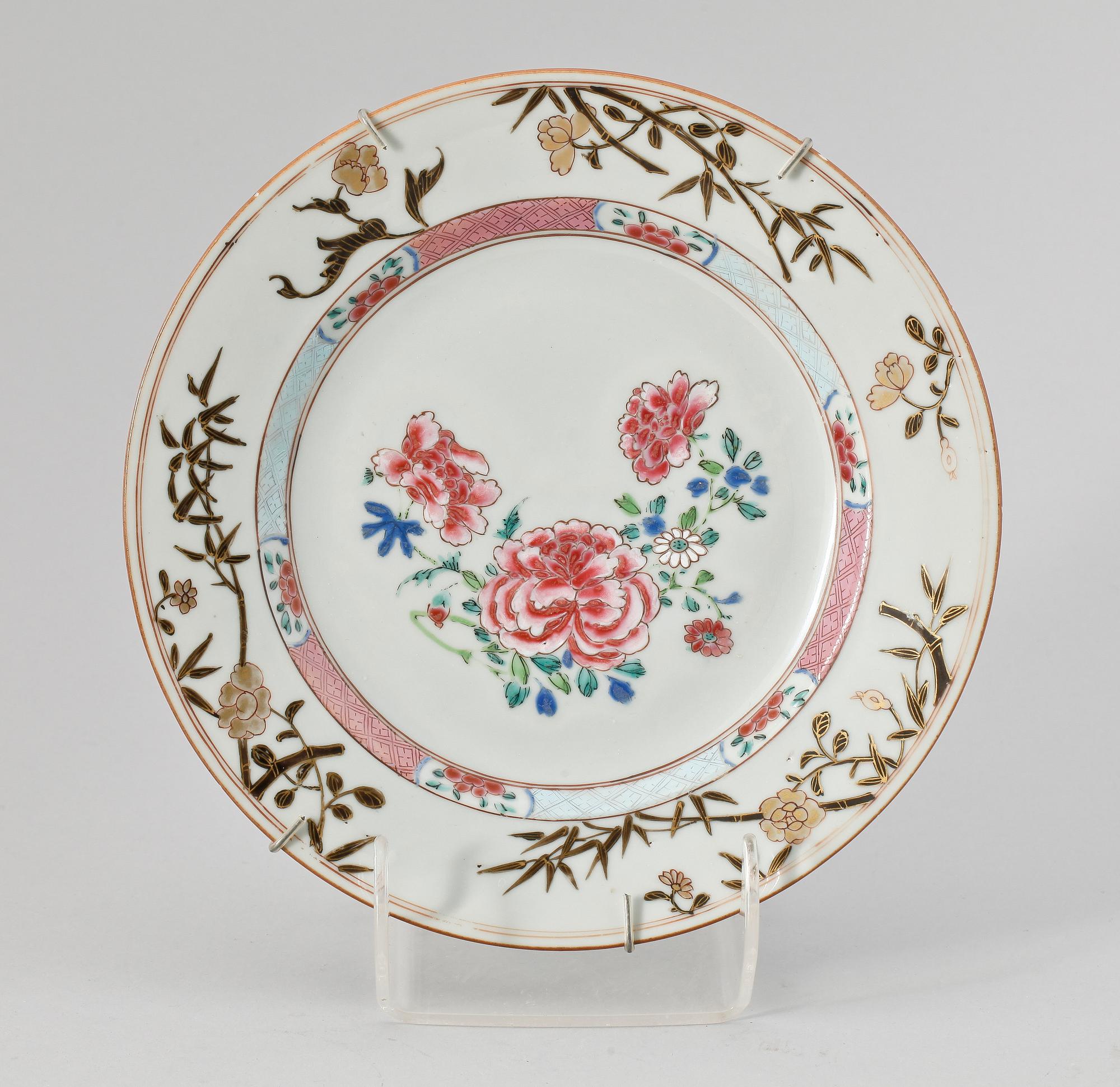 TALLRIKAR, 4 st, porslin, Kina, Qianlong, 1700-tal.