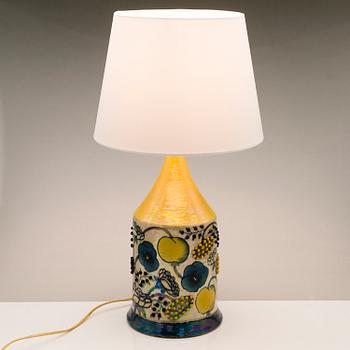 BIRGER KAIPIAINEN, a stoneware table lamp, signed Kaipiainen.