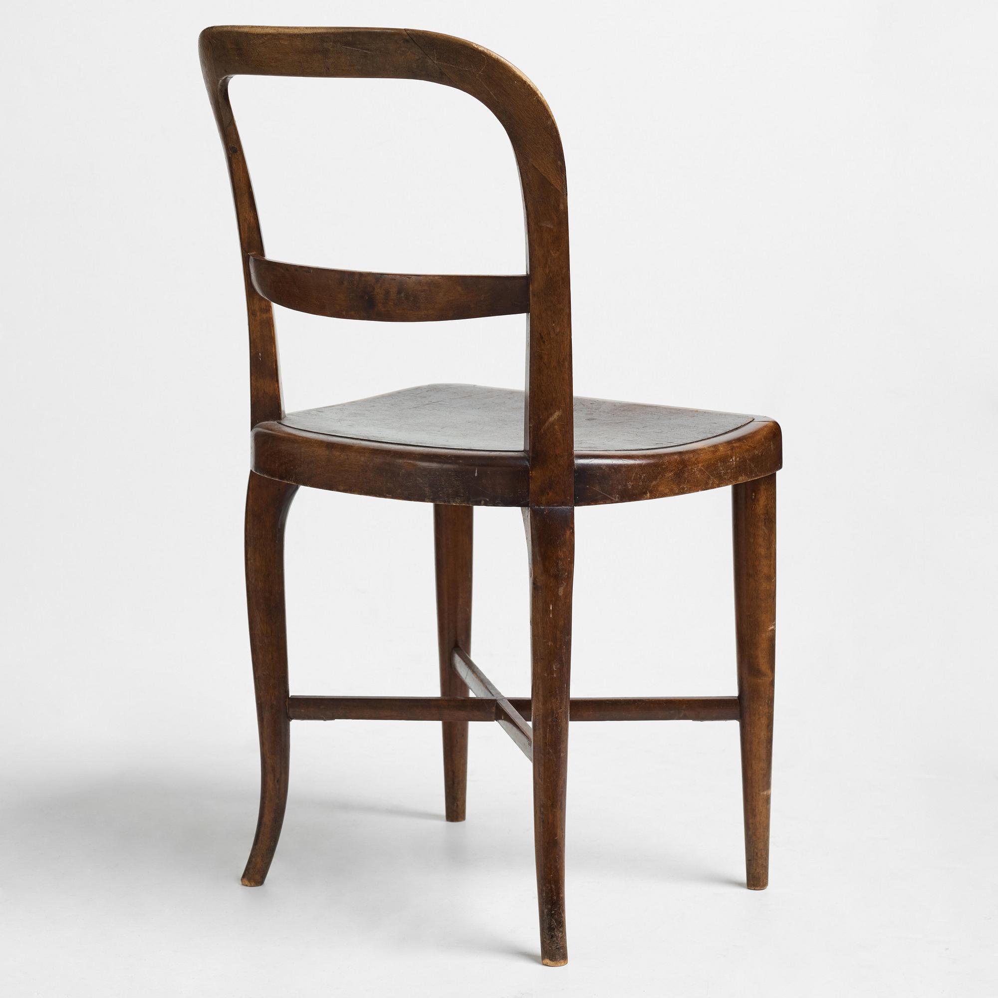 Carl Malmsten, four Swedish Grace chairs for the Stockholm Concert Hall, Nordiska Kompaniet, Sweden 1926.
