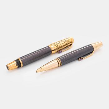 Montblanc, a fountain pen and a ballpoint pen, "Boheme Pirouette Lilas".