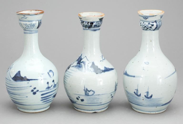 FLASKA, 3 st, 1800-tal.