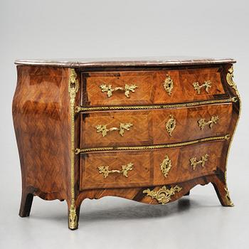 A parquetry and ormolu mounted rococo commode attributed to C. Tietze (master in Stockholm 1764.91).