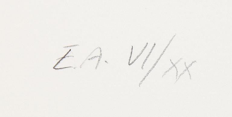 YRJÖ EDELMANN, öithograph in colours, 1991, stamped signature EA VI/XX.