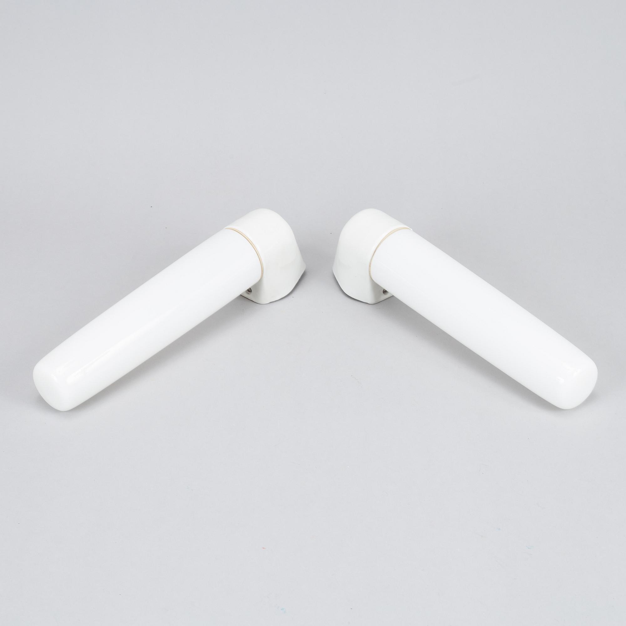 Wilhelm Wagenfeld, two wall lamps for Lindner, Bamberg,