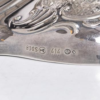 Candelabra, 2+2 pcs, silver, Thorvald Marthinsen Silverware Factory, Tönsberg, Norway, 20th century.