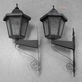 A pair of 1970's wall-lamps.