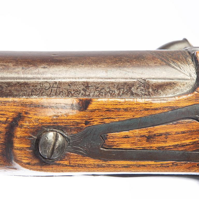 Slaglåsgevär, svenskt, 1700-tal.