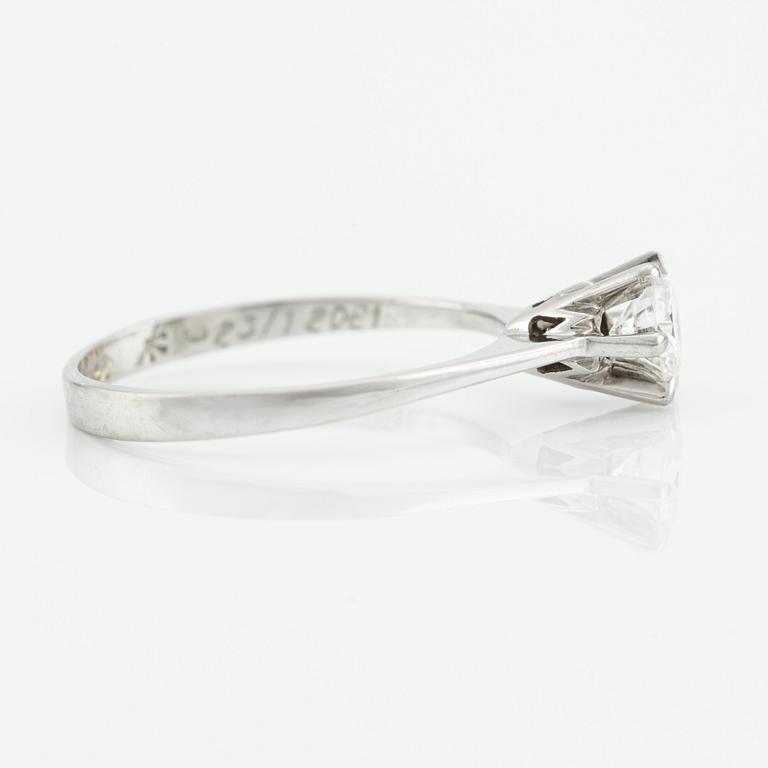 Ring, 18K white gold with brilliant-cut diamond approx. 0.45 ct.