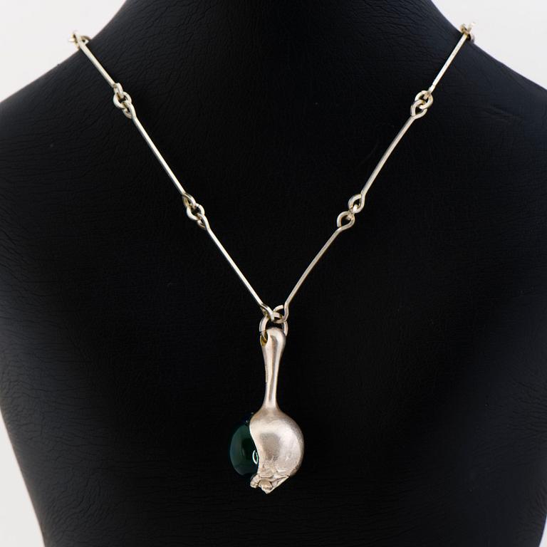 A BJÖRN WECKSTRÖM NECKLACE, "Nectaris", silver and acrylic. Lapponia 1977.