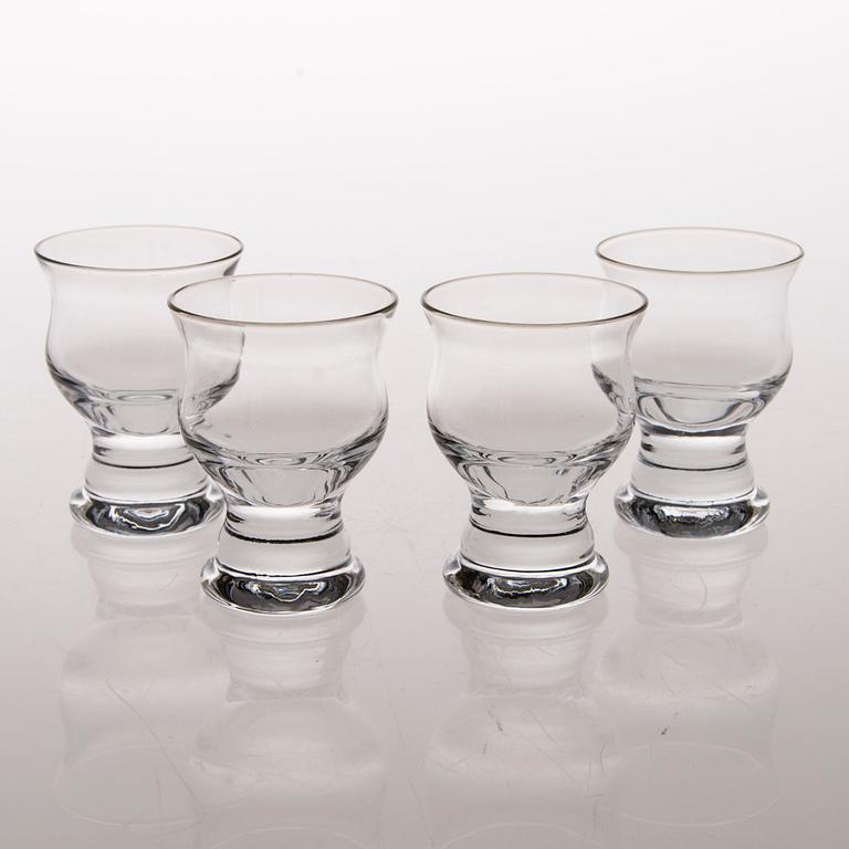 INKERI TOIKKA, A set of 22 drinking glasses from the 'Viapori' series, Nuutajärvi.