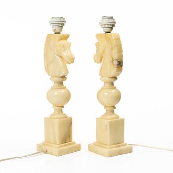 Bordslampor ett par, 1900-talets andra hälft, Italien.