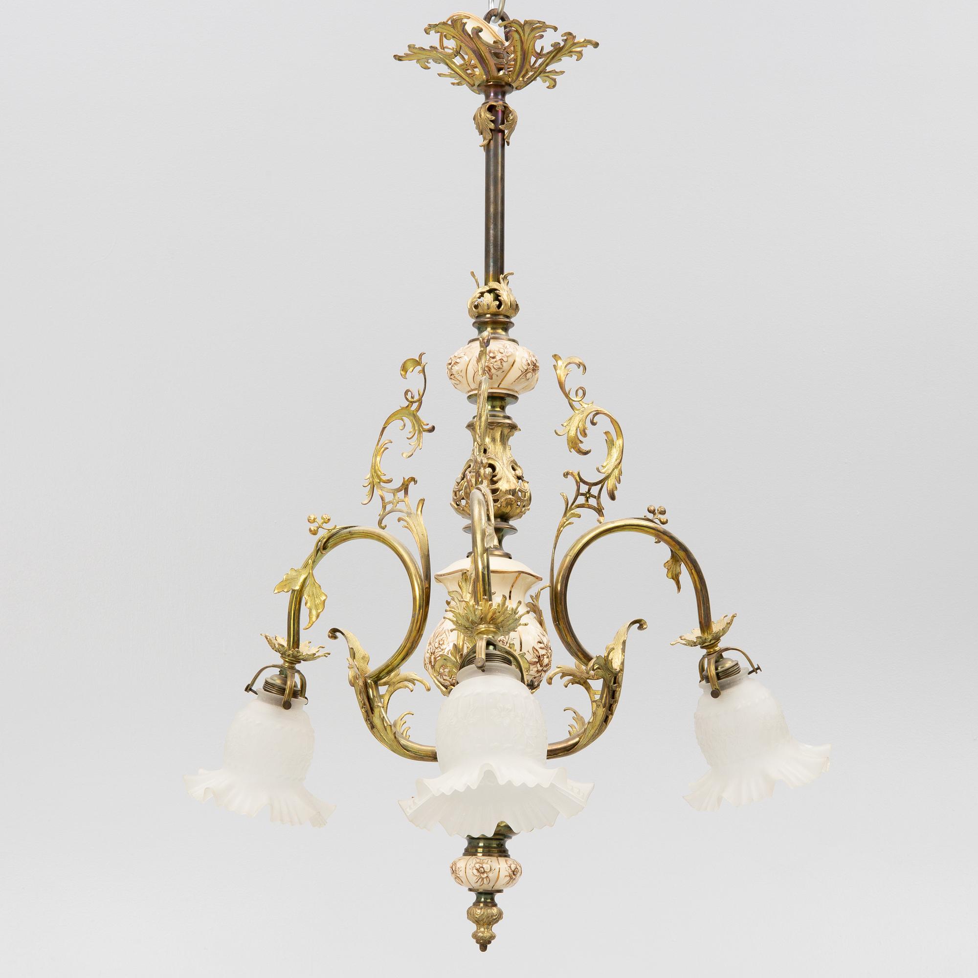 A ceiling lamp, early 20th century.